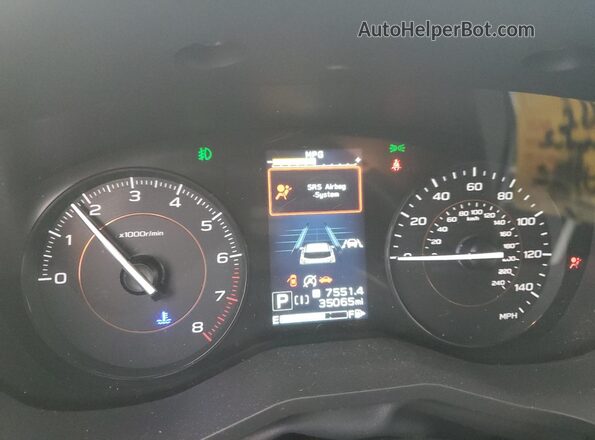 JF2GTAPC9L8221776 2020 SUBARU CROSSTREK Silver Widok zestawu wskaźników