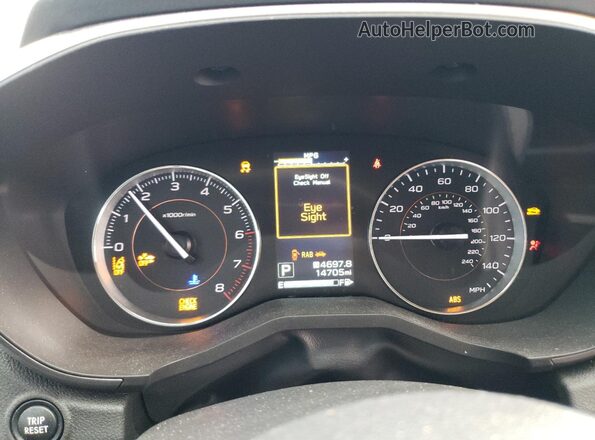 JF2GTHMC0NH285592 2022 SUBARU CROSSTREK Charcoal Вид щитка приладів