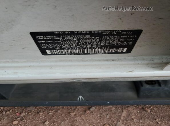 JF2GTHNC2PH242843 2023 SUBARU CROSSTREK White Vista del compartimento del motor