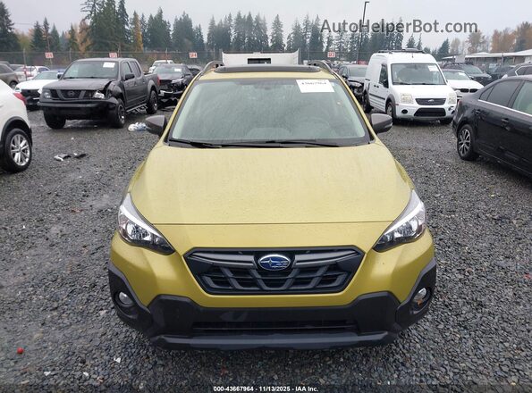 JF2GTHSC3NH263458 2022 SUBARU CROSSTREK Green Instrument cluster view