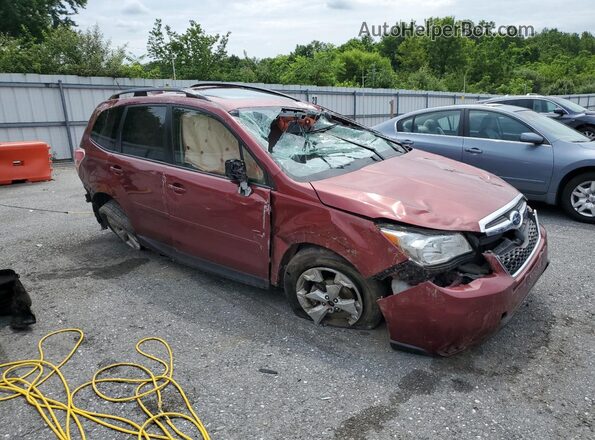 JF2SJAFC1GH463565 2016 SUBARU FORESTER 2.5 Red Front right