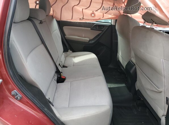 JF2SJAFC1GH463565 2016 SUBARU FORESTER 2.5 Red Rear interior view