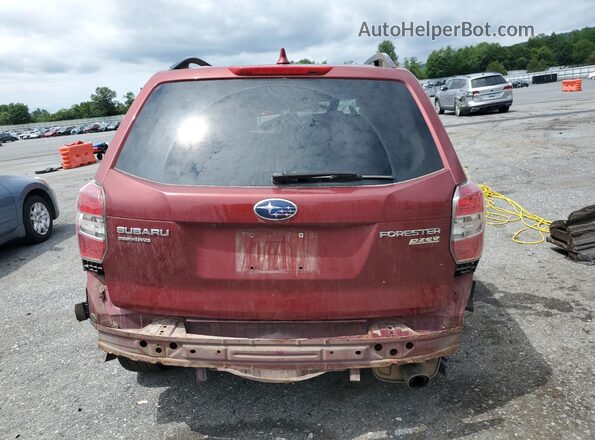 JF2SJAFC1GH463565 2016 SUBARU FORESTER 2.5 Red Rear view