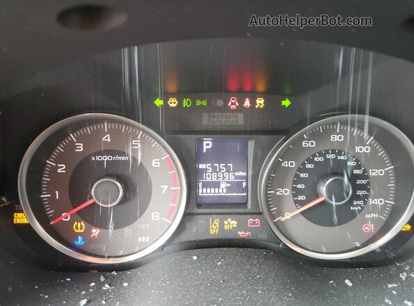 JF2SJAFC1GH463565 2016 SUBARU FORESTER 2.5 Red Instrument cluster view