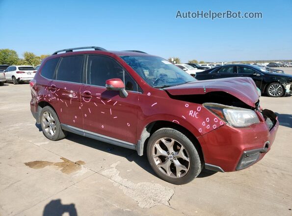 JF2SJATC0HH444639 2017 SUBARU FORESTER 2.5I TO Темно-бордовый Передняя правая четверть