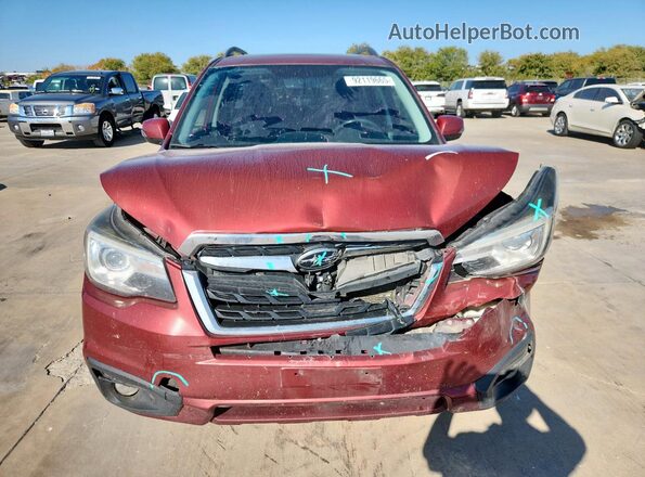JF2SJATC0HH444639 2017 SUBARU FORESTER 2.5I TO Темно-бордовый Вид спереди