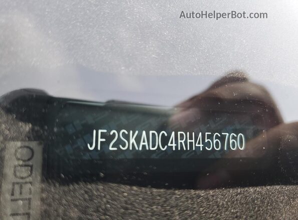 JF2SKADC4RH456760 2024 SUBARU FORESTER Green Widok naklejki z numerem VIN