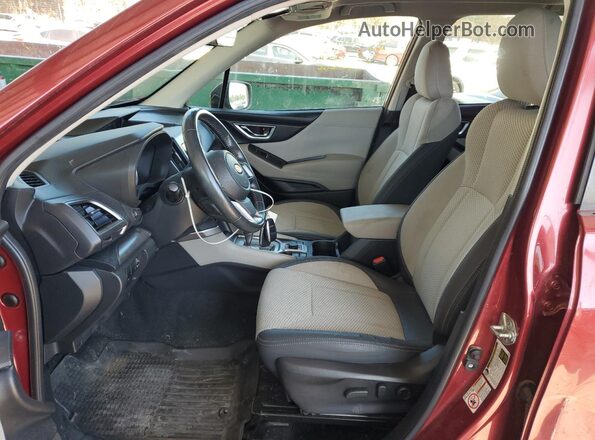 JF2SKAJC4LH512174 2020 SUBARU FORESTER Maroon Front interior view