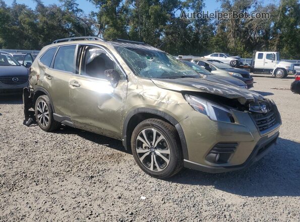 JF2SKAPC4NH437163 2022 SUBARU FORESTER Green Delantero derecho