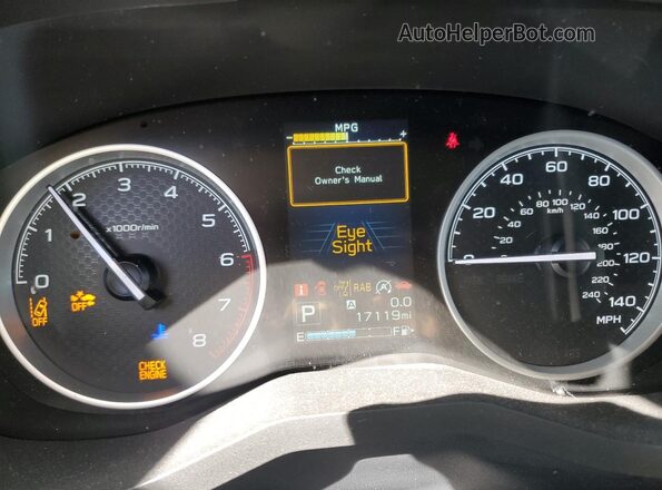 JF2SKAPC7NH523521 2022 SUBARU FORESTER Green Вид щитка приладів