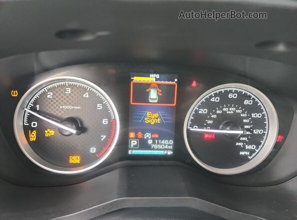JF2SKASC1LH435035 2020 SUBARU FORESTER Charcoal Widok zestawu wskaźników