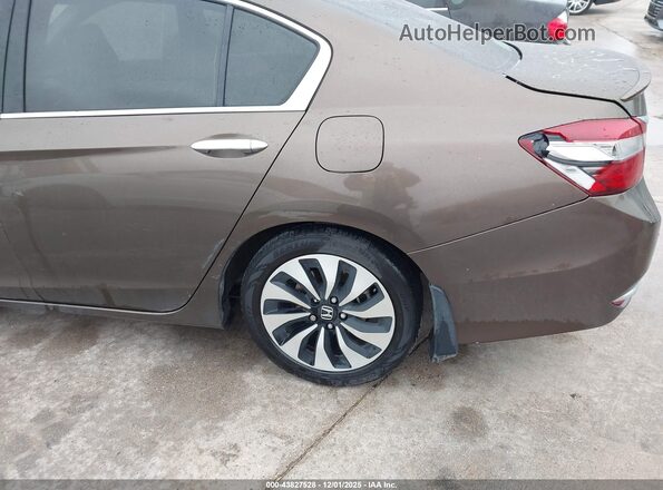JHMCR6F52HC017593 2017 HONDA ACCORD HYBRID Brown 