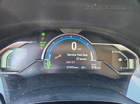 JHMZC5F39MC001454 2021 HONDA CLARITY Белый Вид щитка приборов