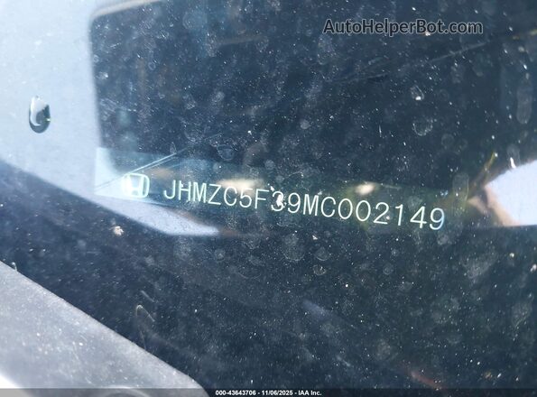 JHMZC5F39MC002149 2021 HONDA CLARITY Black Widok komory silnika