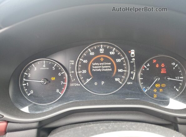 JM1BPBML0M1303459 2021 MAZDA 3 Gray Instrument cluster view
