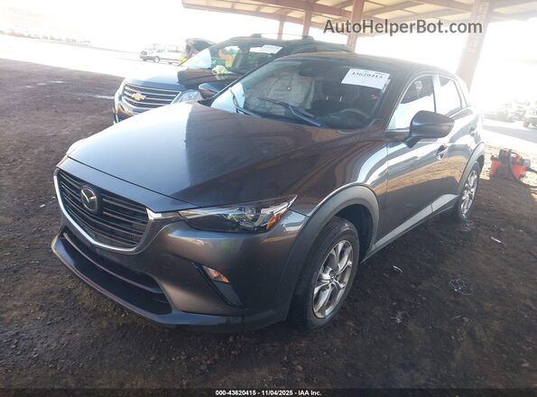 JM1DKDB74L1469622 2020 MAZDA CX-3 Black წინა მარცხენა ხედი სამი მეოთხედიდან