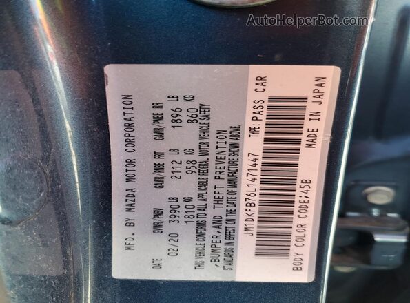 JM1DKFB76L1471447 2020 MAZDA CX-3 Blue სალონის 360-გრადუსიანი ხედი