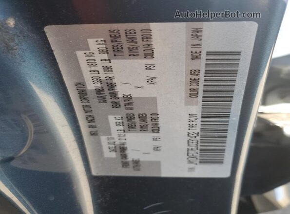 JM1DKFD76J0331432 2018 MAZDA CX-3 Blue VIN კოდის სტიკერის ხედი