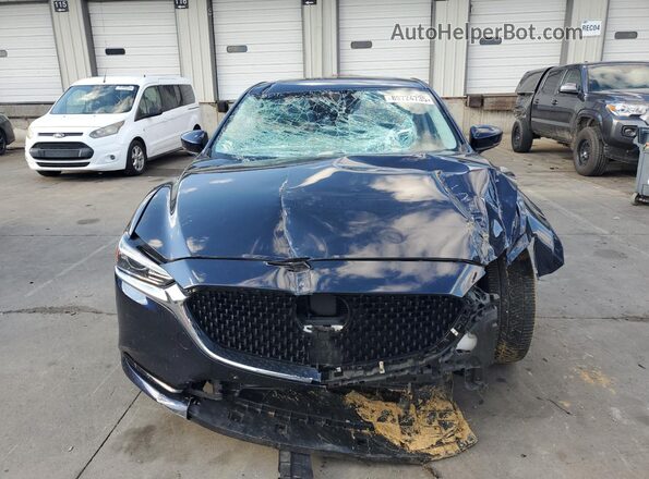 JM1GL1TY9M1606412 2021 MAZDA 6 Blue Widok z przodu