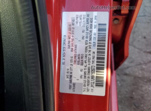 JM1GL1UM8K1506973 2019 MAZDA 6 Red Շարժիչի բաժամունքի տեսք