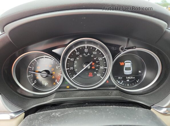 JM1GL1VM0M1604851 2021 MAZDA 6 White ხელსაწყოთა პანელის ხედი