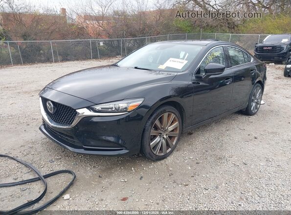 JM1GL1VMXM1604615 2021 MAZDA 6 Черный Передняя левая четверть