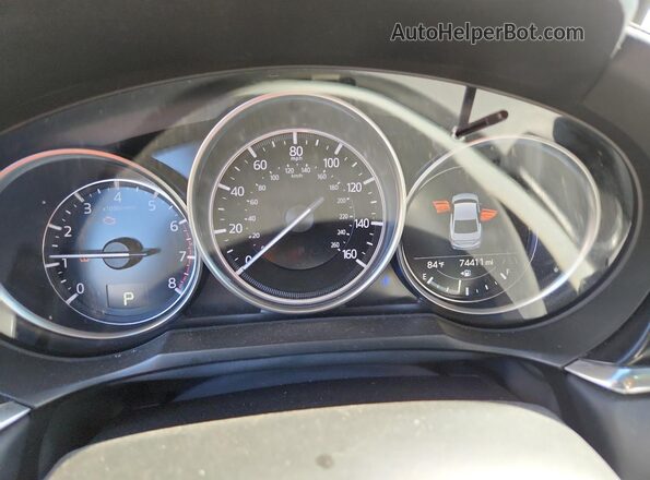 JM1GL1WY7M1608784 2021 MAZDA 6 Blue Instrument cluster view