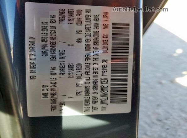 JM1GL1WY8M1611337 2021 MAZDA 6 Gray Engine compartment view