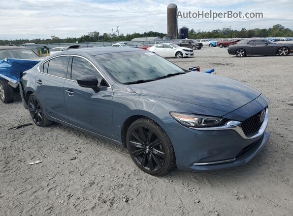 JM1GL1WY9M1614862 2021 MAZDA 6 Blue Передня права чверть