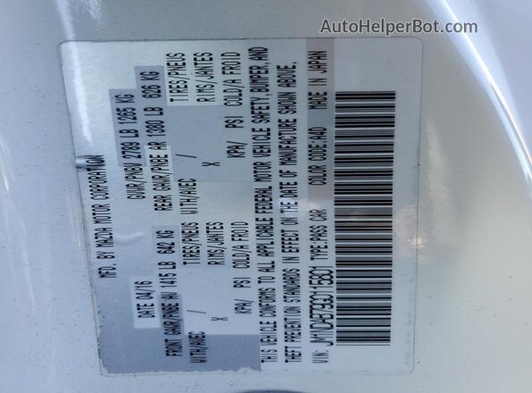 JM1NDAB79G0115801 2016 MAZDA MX-5 White Engine compartment view
