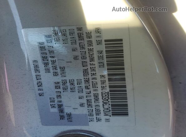 JM1NDAC73M0460932 2021 MAZDA MX-5 Purple VIN კოდის სტიკერის ხედი