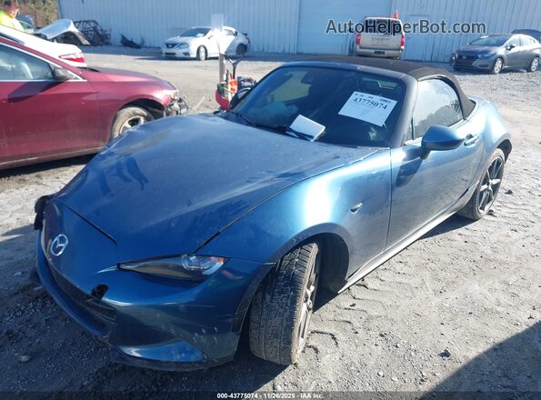 JM1NDAD73K0302585 2019 MAZDA MX-5 MIATA Blue წინა მარცხენა ხედი სამი მეოთხედიდან