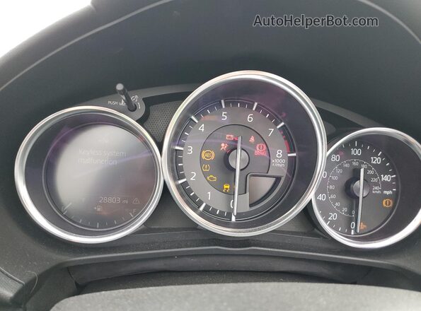 JM1NDAL70K0309852 2019 MAZDA MX-5 Silver ხელსაწყოთა პანელის ხედი