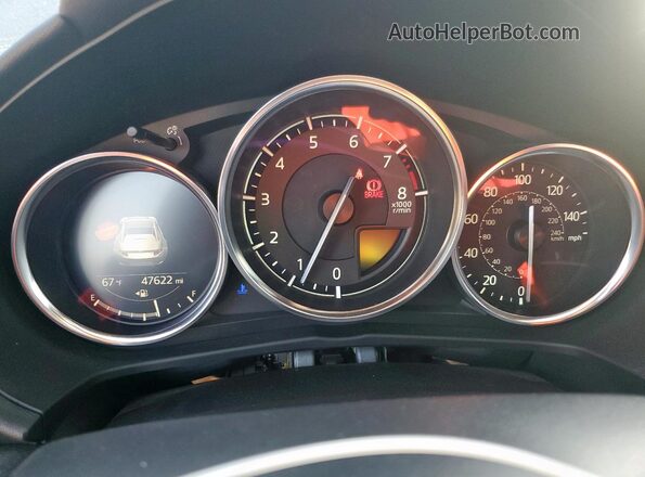 JM1NDAL71L0413946 2020 MAZDA MX-5 Gray Widok zestawu wskaźników