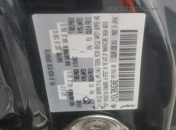 JM1NDAL79M0453466 2021 MAZDA MX-5 Black Widok naklejki z numerem VIN