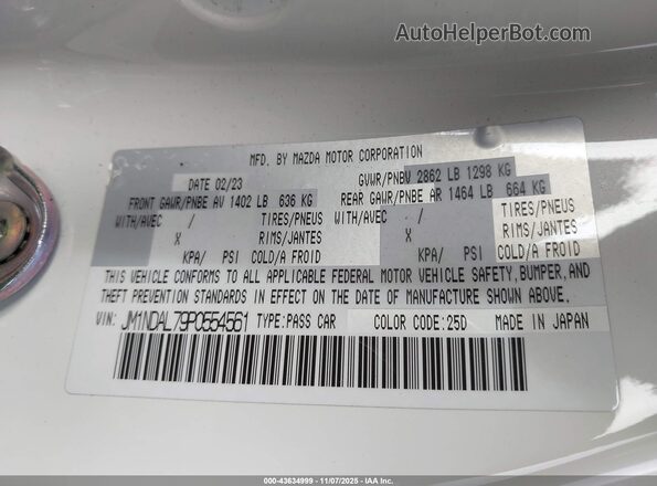 JM1NDAL79P0554561 2023 MAZDA MX-5 MIATA RF White 