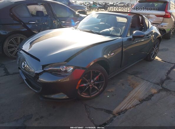JM1NDAM71K0300446 2019 MAZDA MX-5 MIATA RF Gray წინა მარცხენა ხედი სამი მეოთხედიდან