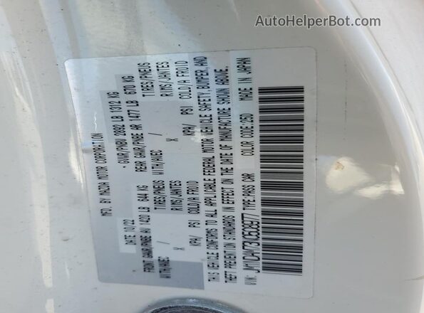 JM1NDAM73N0508977 2022 MAZDA MX-5 White VIN sticker view