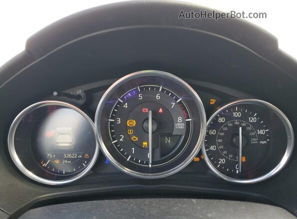 JM1NDAM73N0508977 2022 MAZDA MX-5 White Instrument cluster view