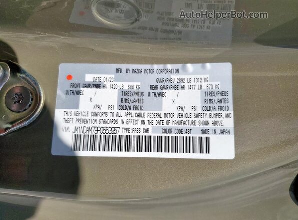 JM1NDAM79P0553957 2023 MAZDA MX-5 Tan Շարժիչի բաժամունքի տեսք