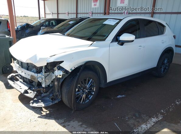 JM3KFACM7L0722220 2020 MAZDA CX-5 White წინა მარცხენა ხედი სამი მეოთხედიდან