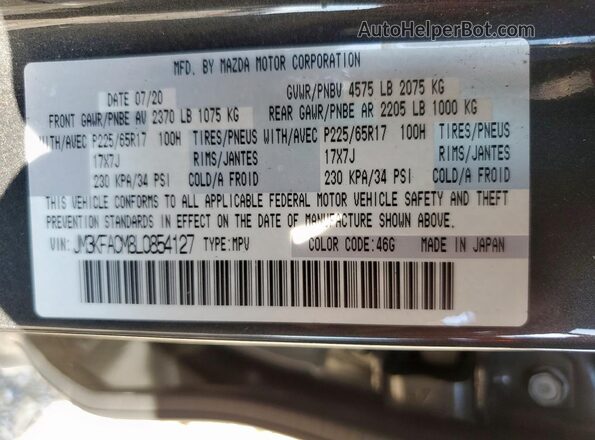 JM3KFACM8L0854127 2020 MAZDA CX-5 Gray 360 interior view