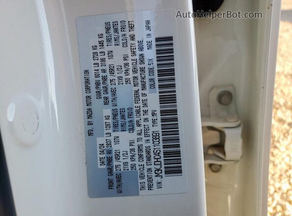 JM3KJDHC4S1103891 2025 MAZDA CX-70 White VIN sticker view