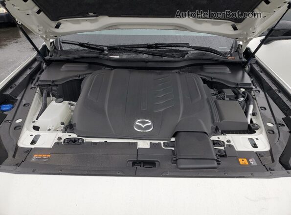 JM3KJDHC9S1122713 2025 MAZDA CX-70 White Vista del compartimento del motor