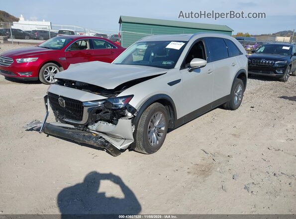 JM3KKBHD0R1176972 2024 MAZDA CX-90 Бежевый Передняя левая четверть