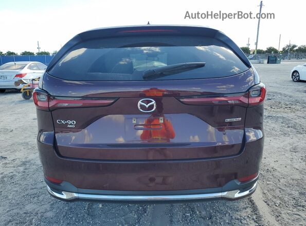 JM3KKDHC9R1103943 2024 MAZDA CX-90 Burgundy Widok z tyłu