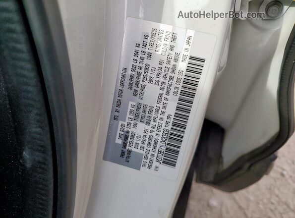 JM3TCBEY1L0420909 2020 MAZDA CX-9 White Vista de la etiqueta del VIN