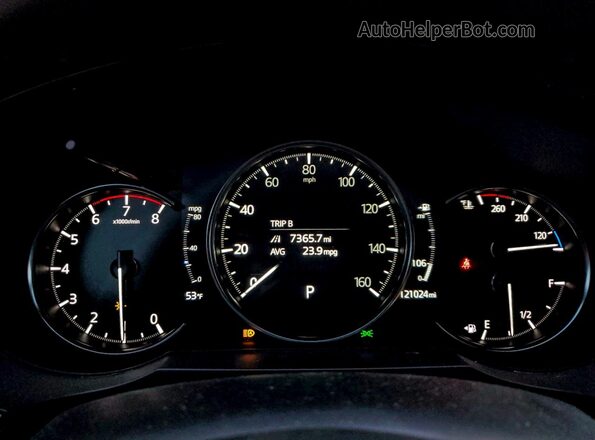 JM3TCBEY7M0541672 2021 MAZDA CX-9 White Widok zestawu wskaźników