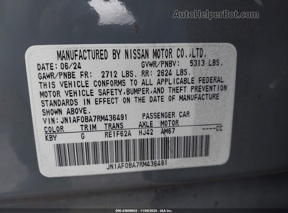 JN1AF0BA7RM436491 2024 NISSAN ARIYA Gray Widok komory silnika