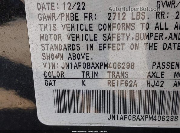 JN1AF0BAXPM406298 2023 NISSAN ARIYA Black Вид підкапотного простору